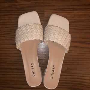 Braided Sandals Heels - Low Block Heel